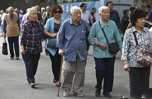 资料图：南京一所高校的退休教师们参加活动。