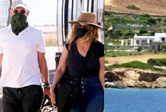 国际影坛巨星汤姆·汉克斯夫妇希腊度假。