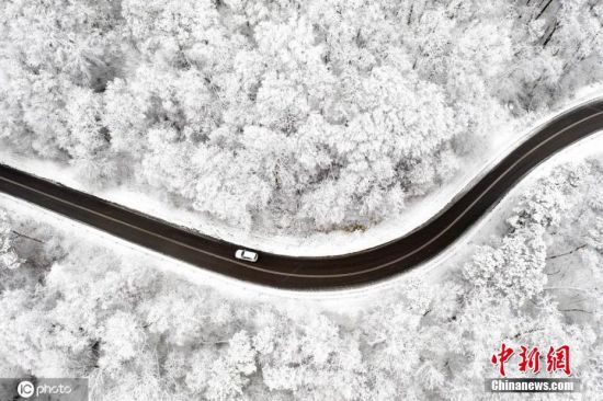 当地时间11月29日，波兰东南部喀尔巴阡山省，当地的河流、田野和树木被积雪覆盖，银装素裹美如画卷。图片来源：ICphoto