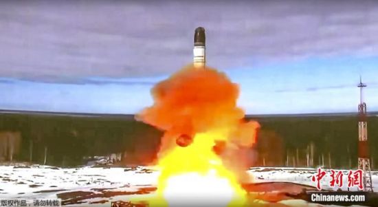 2022年4月20日，俄罗斯试射“萨尔马特”洲际弹道导弹。